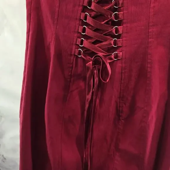 Vintage Dress Womens Medium Y2K Red Ombre Whimsy Witchy Bra Babydoll Corset Slip - Picture 7 of 12